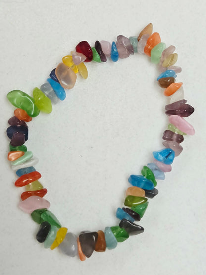 Elbaite Natural Stone Stretch Bracelet