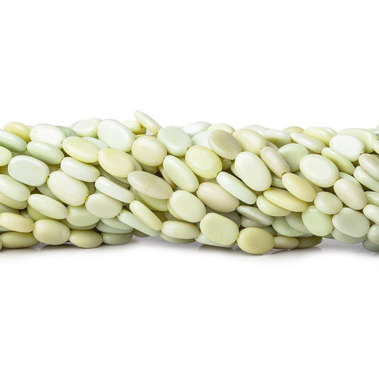 5x10-7x13mm Lemon Chrysoprase Plain Oval 14 inch Strand