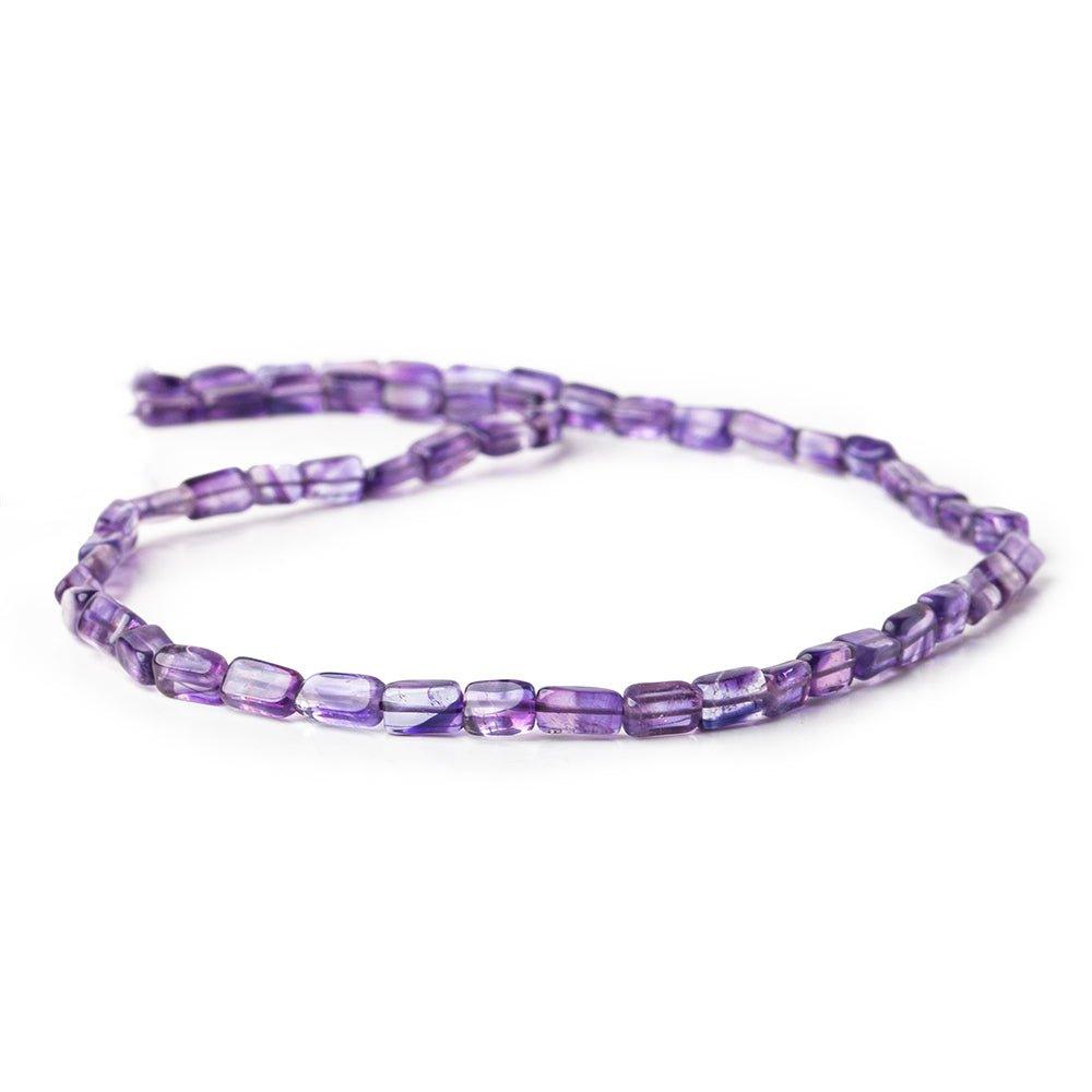 5x3mm - 7x5mm Amethyst Plain Rectangle Beads 50 pcs