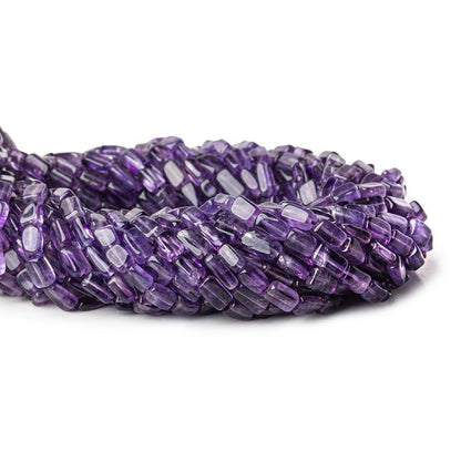 5x3mm - 7x5mm Amethyst Plain Rectangle Beads 50 pcs