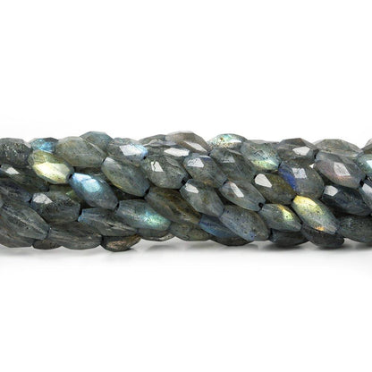 6x3-7x3mm Labradorite Straight Drill Faceted Marquise Beads 14 inch 48pcs