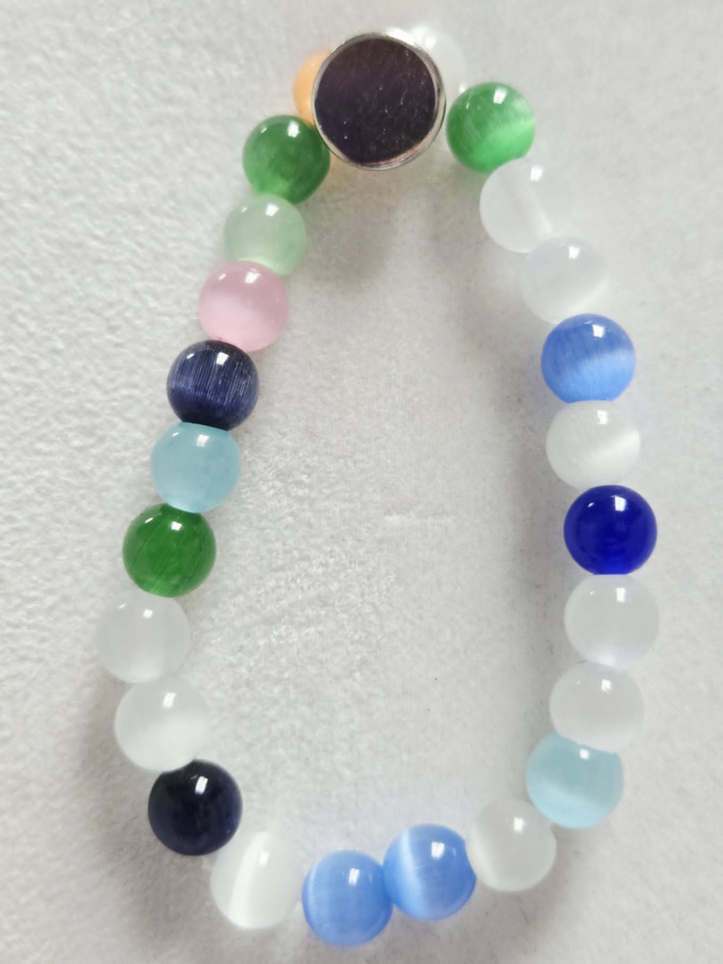 Cat's Eye Glass Stretch Bracelet