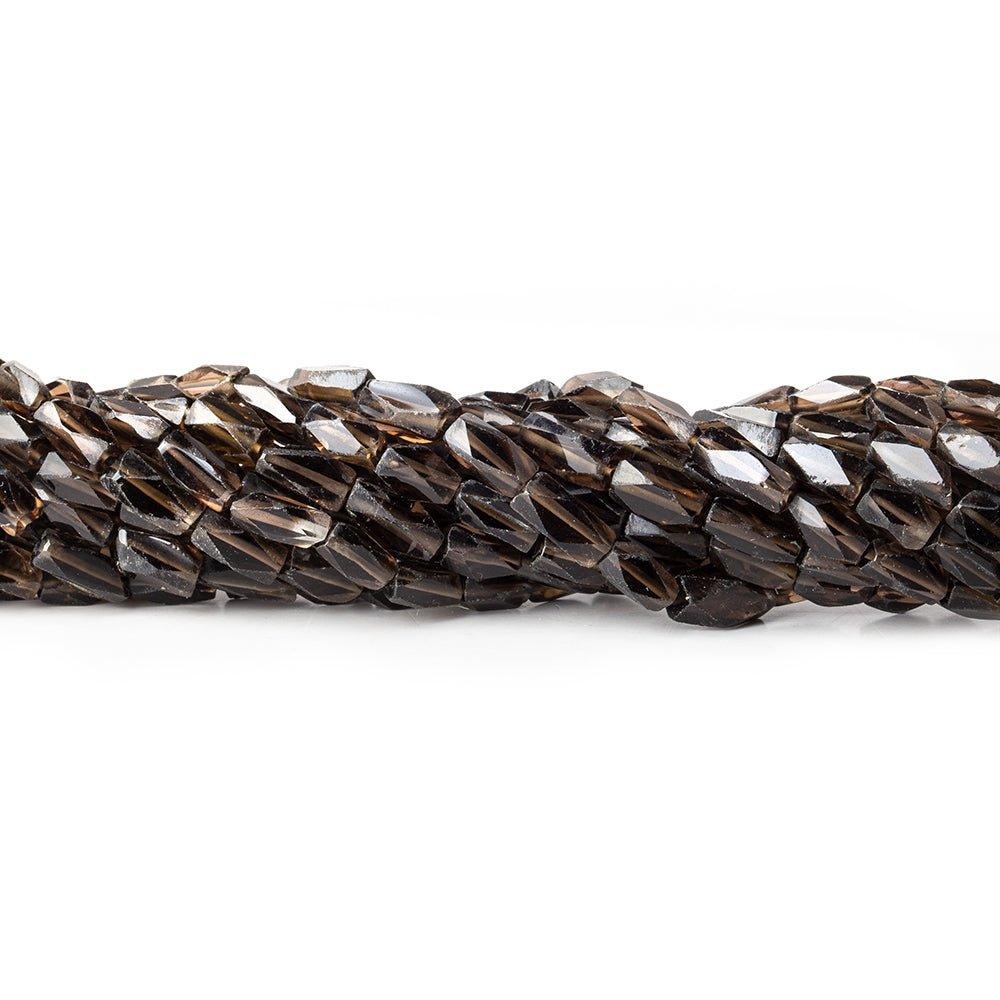 8x4mm Smoky Quartz Faceted Rectangles 13 inch