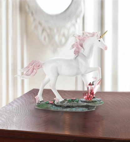 Unicorn With Crystals Figurine