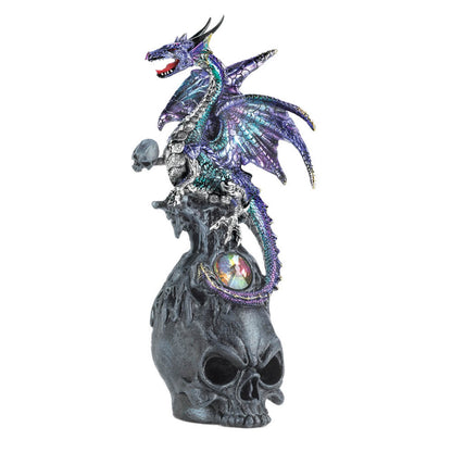 Mystical Dragon and Skull Figurine