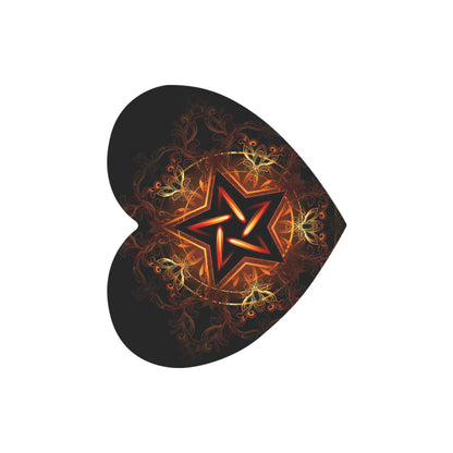 5 Point Star Heart-shaped Mousepad