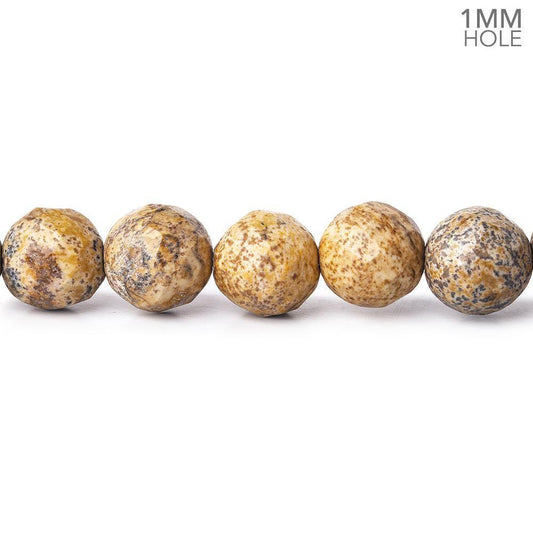 8mm Picture Jasper Faceted Round Beads, 16 inch