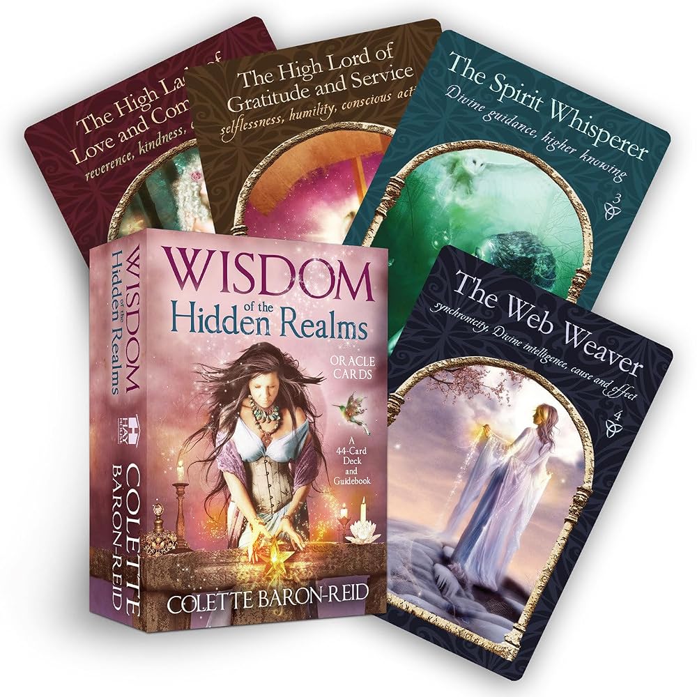 Wisdom of the Hidden Realms Oracle Cards: A 44-Card Deck and Guidebook for Spiritual Guidance, Peace, Happiness, and Prosp erity cover image