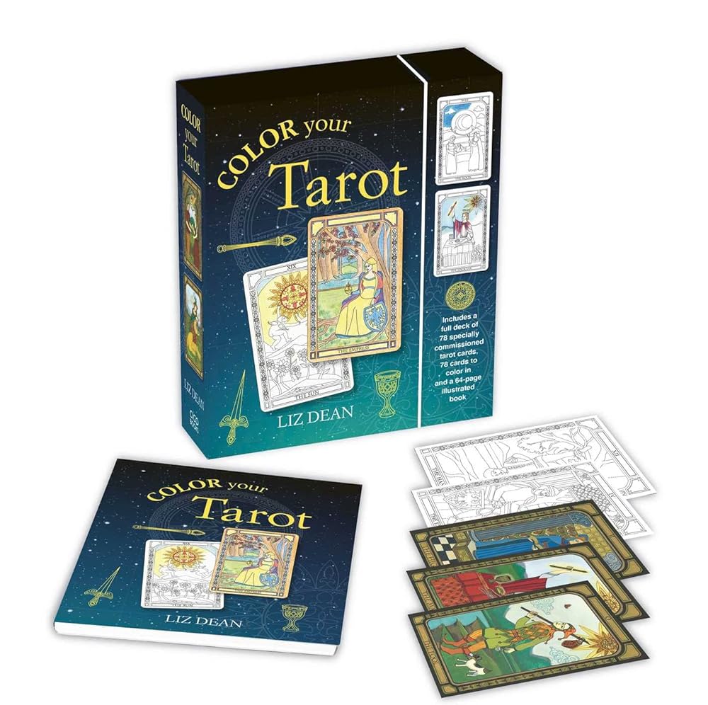 Color Your Tarot: Includes a full deck of specially commissioned tarot cards, a deck of cards to color in, and a 64-page illustrated book cover image