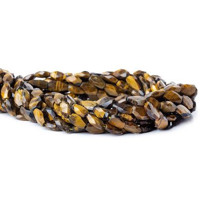 9mm Tiger Eye Faceted Oval Beads, 14 inch