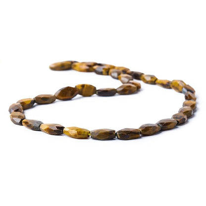 9mm Tiger Eye Faceted Oval Beads, 14 inch