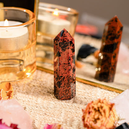 Cut the Cord, Keep Your Fire - Mahogany Obsidian Point