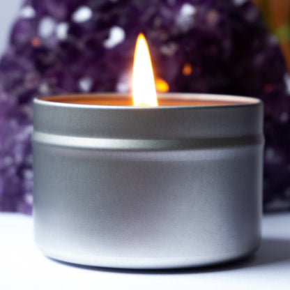 Sacral Chakra Crystal Candle Tin