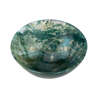 Small Green Moss Agate Bowl