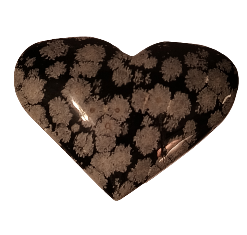 Snowflake Obsidian Heart