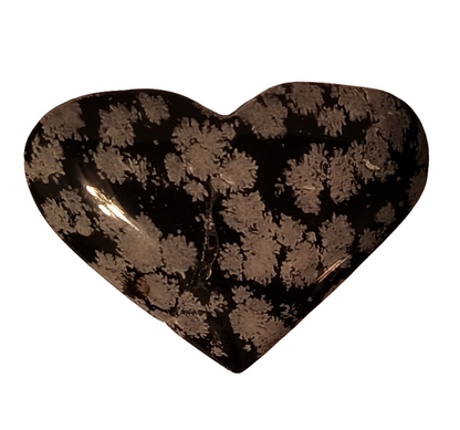 Snowflake Obsidian Heart