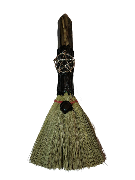 Witch Broom With Pentagram