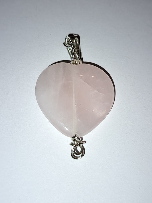 Rose Quartz Heart Pendant