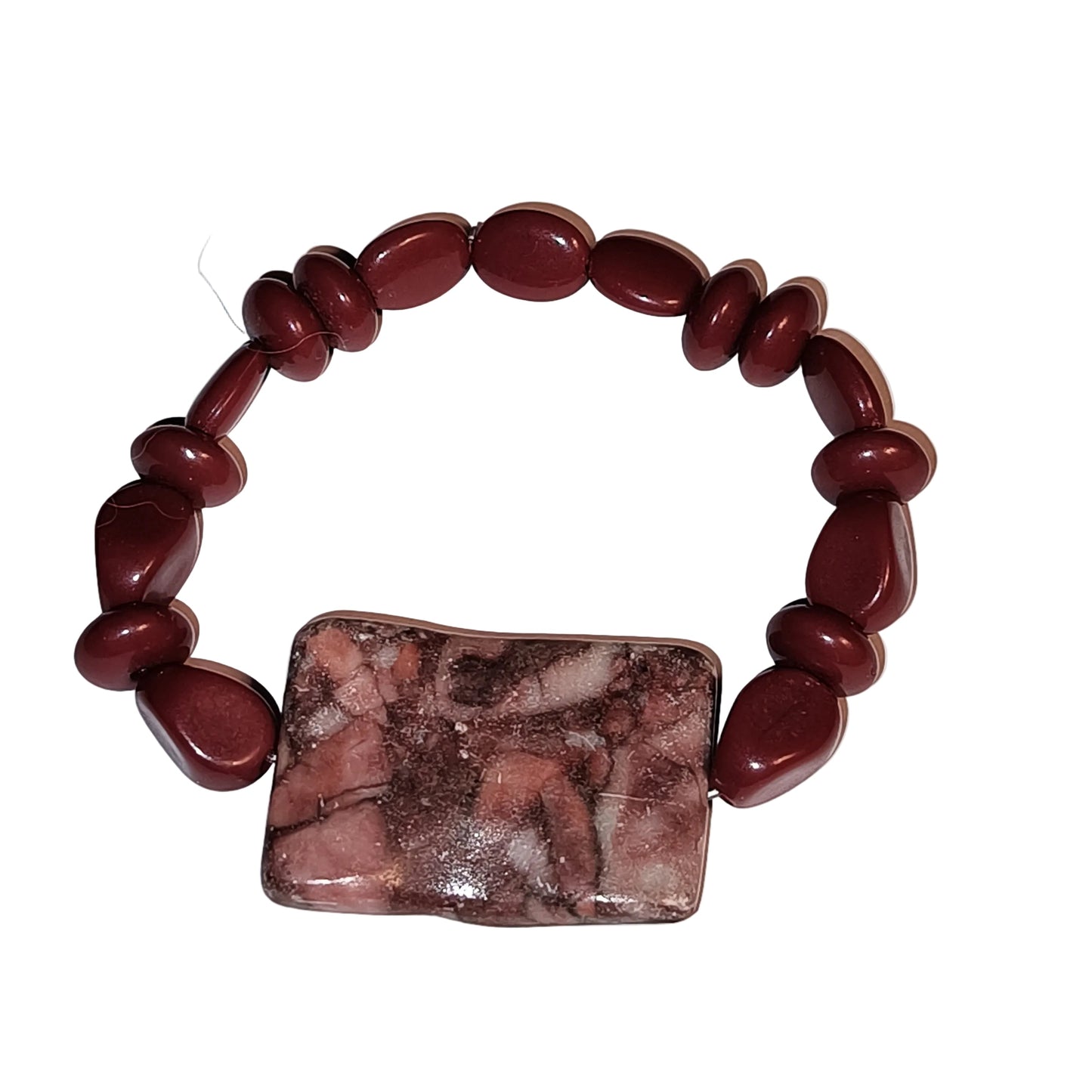 Brecciated Jasper & Red Coral Bracelet