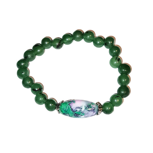 Green Aventurine & Calsilica Bracelet