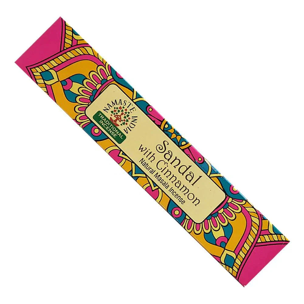 Incense Stick - Namaste India - Sandal with Cinnamon 15g