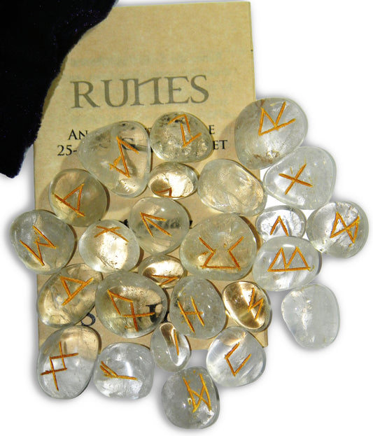 Crystal Quartz Gemstone Runes