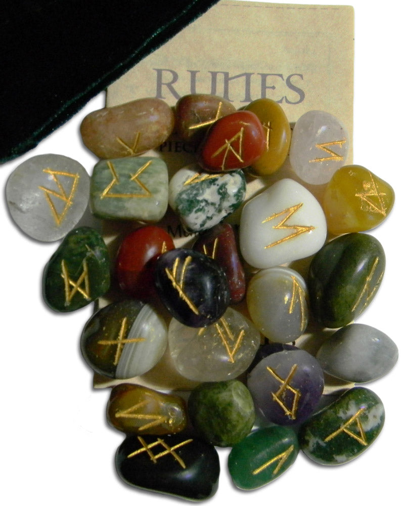Multi Stone Agate Gemstone Runes