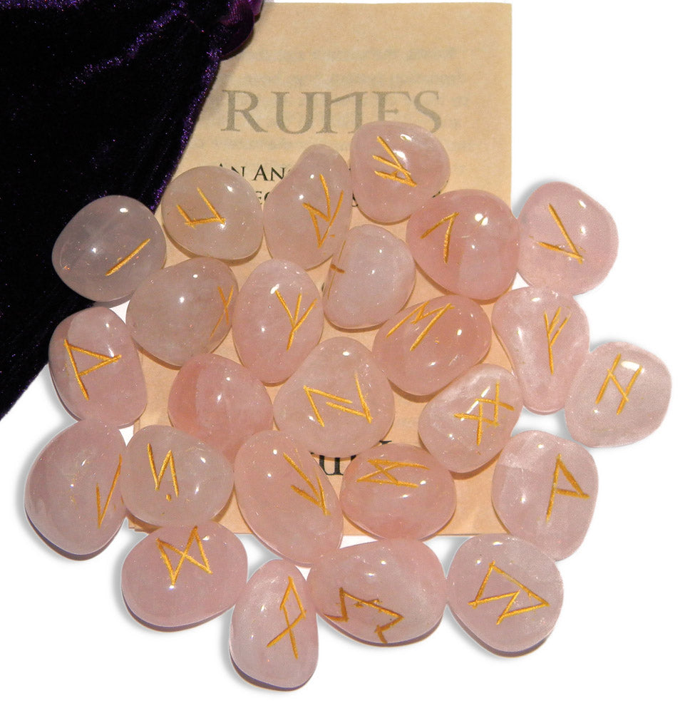 Rose Quartz Gemstone Runes