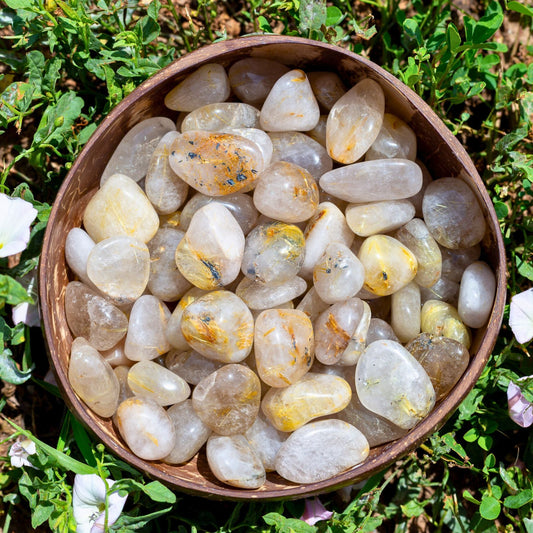 Rutilated Quartz Tumbled 1lb