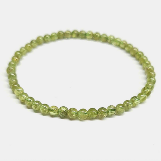 Peridot 4mm Rounded Bead Bracelet - Radiant Abundance