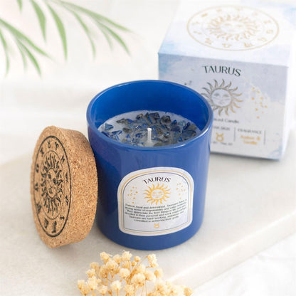 Scented Zodiac Crystal Candle