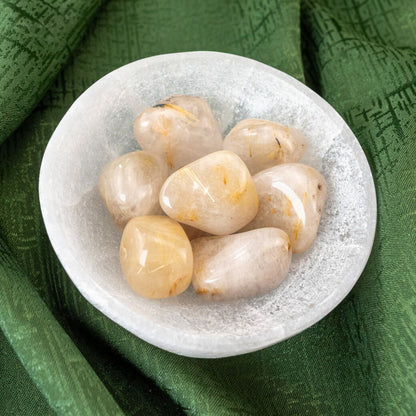 Rutilated Quartz Tumbled 1lb