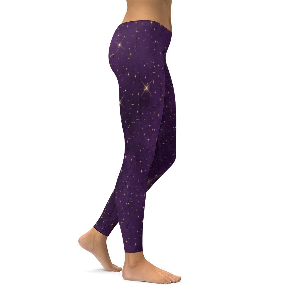 Soft Ladies Galaxy Print Tight Yoga Pants