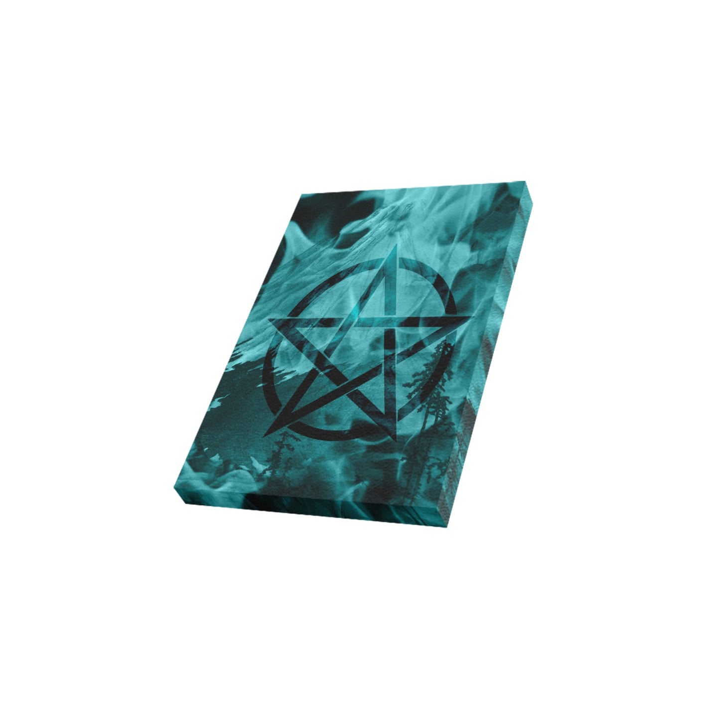 Blue Pentagram Canvas Print