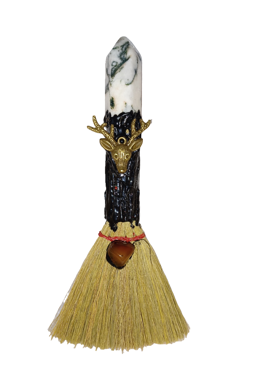 Witch Broom With Deer Head