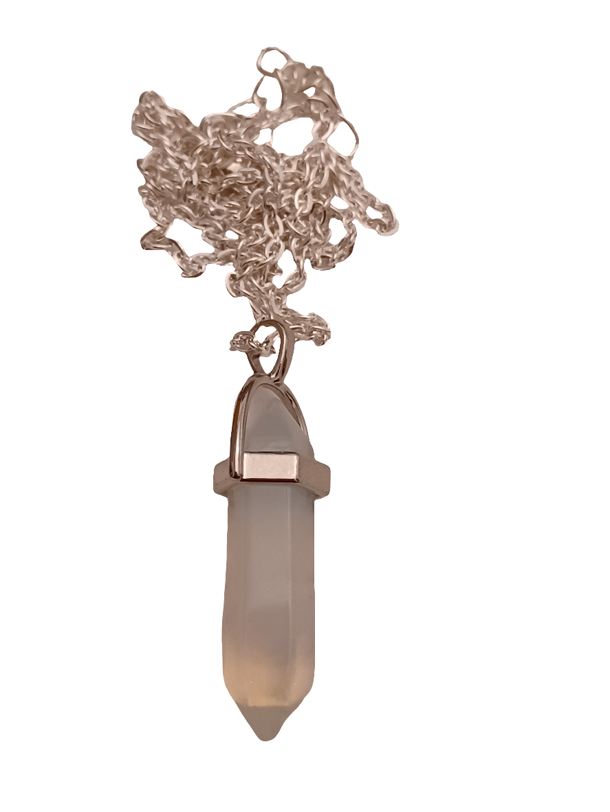 Moonstone Bullet Pendant Necklace