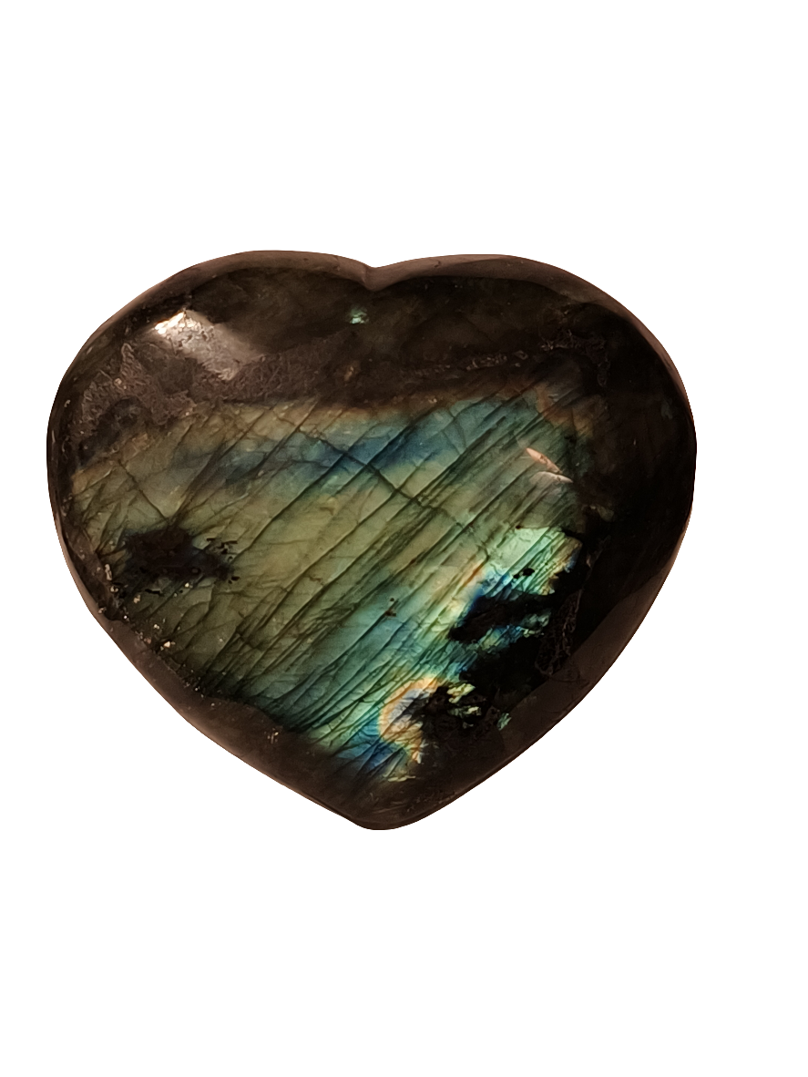 Labradorite Heart