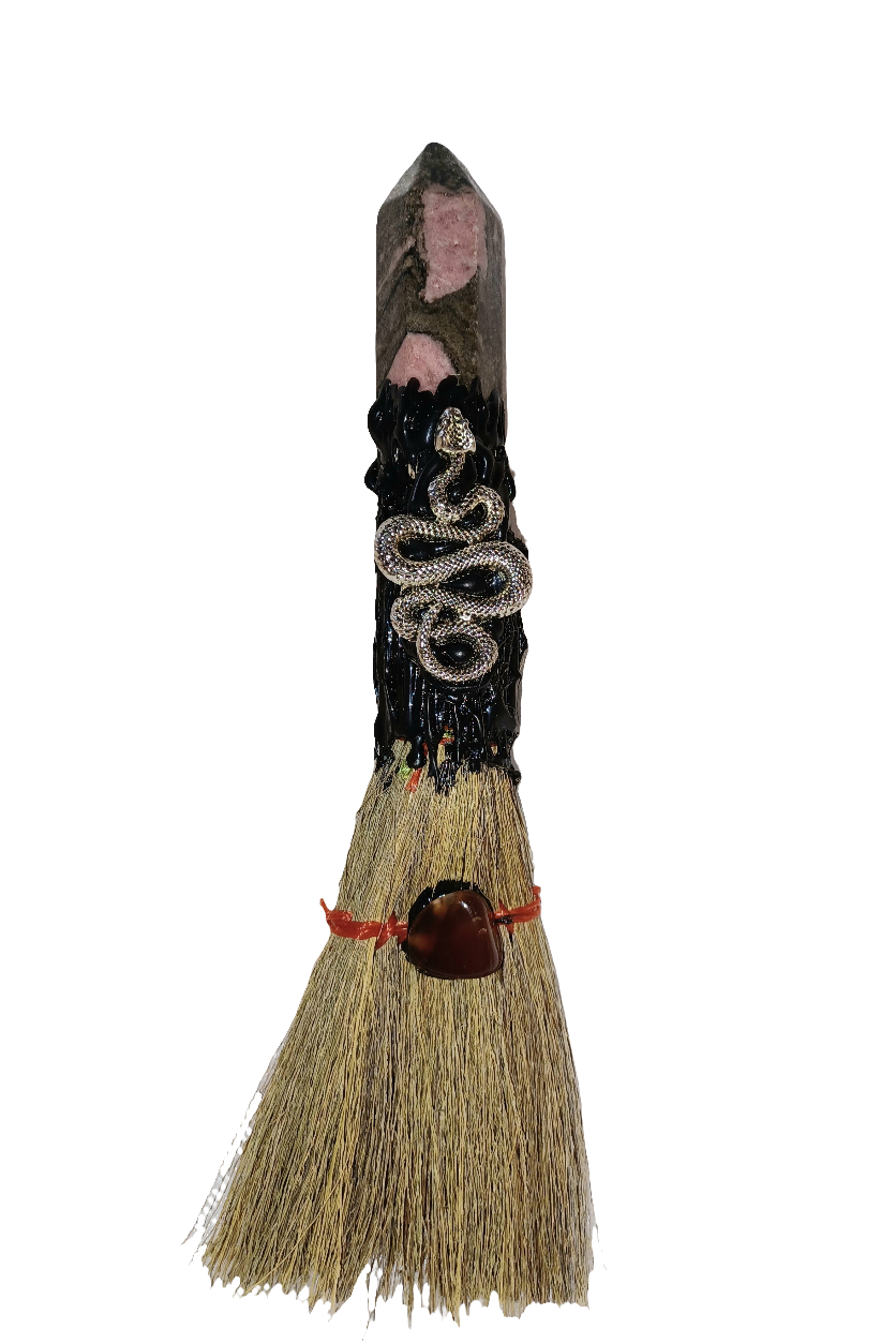 Witch Broom With Long Snake