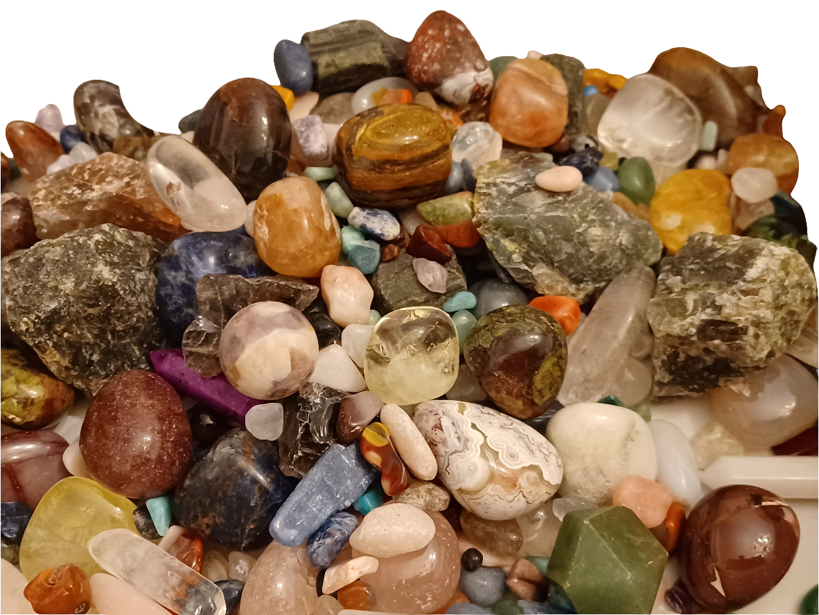 Mixed Raw and Tumbled Stones Half Pound