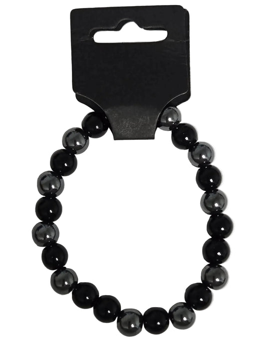Hematite & Black Agate Bracelet