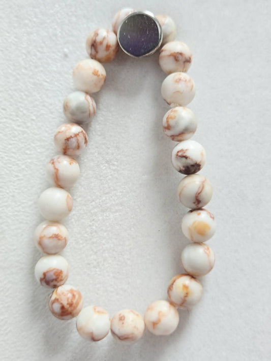 Magnesite Natural Stone Stretch Bracelet