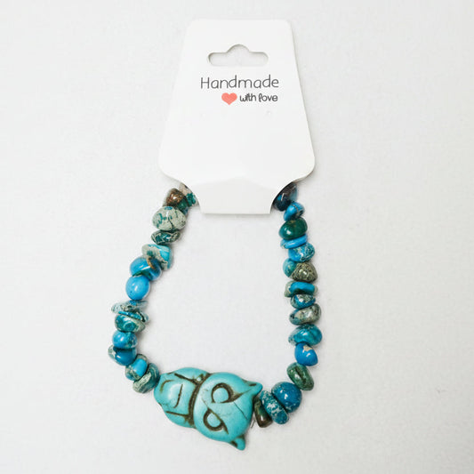 Turquoise Owl Bracelet