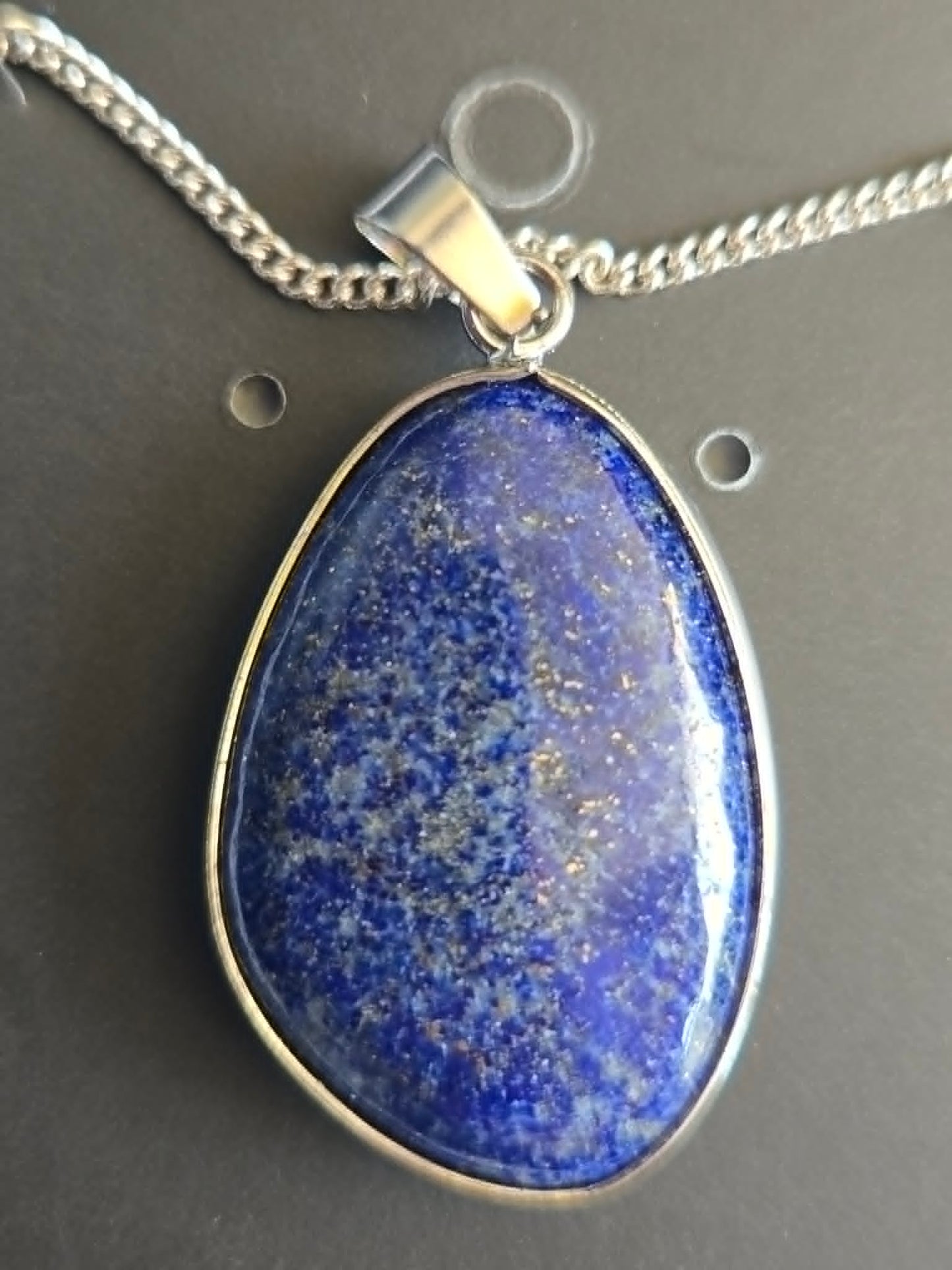 Crystal Pendant Necklace with Silver Wrap