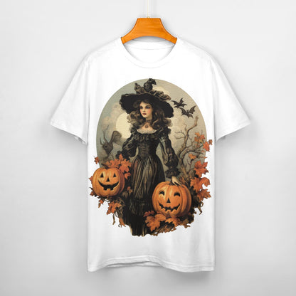 Halloween Witch Cotton T-Shirt