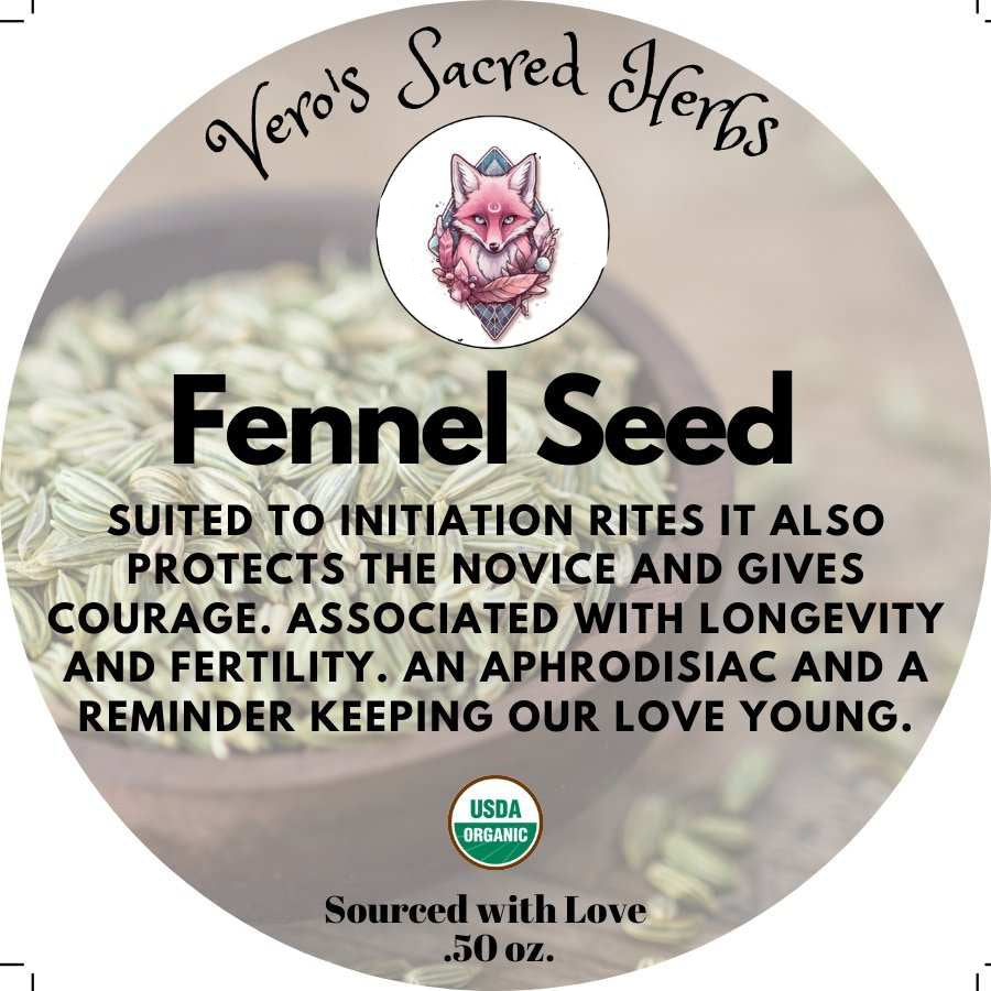 Herb Garden - Organic Fennel Seed .50 oz