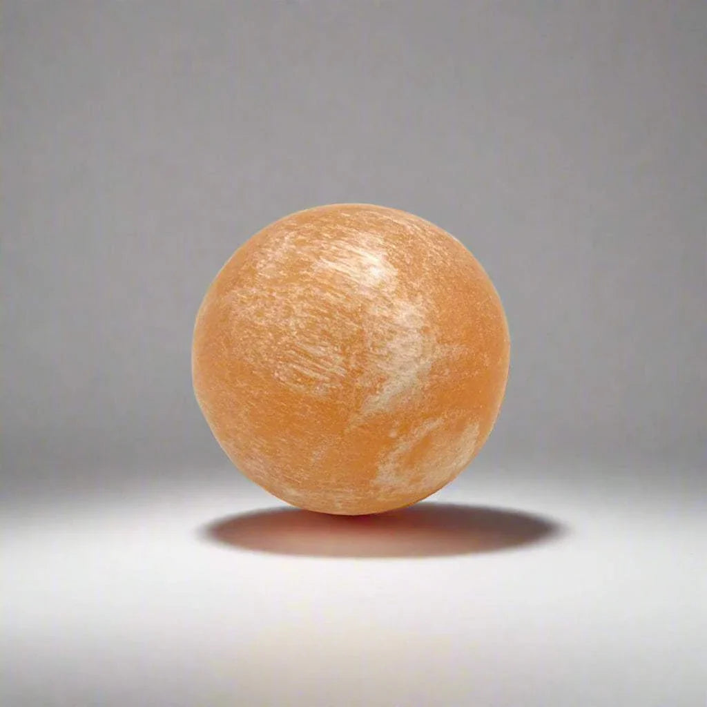 Peach Selenite Pocket Sphere