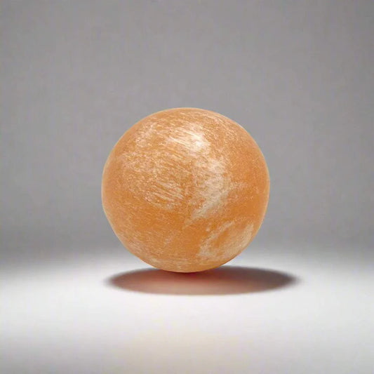 Peach Selenite Pocket Sphere