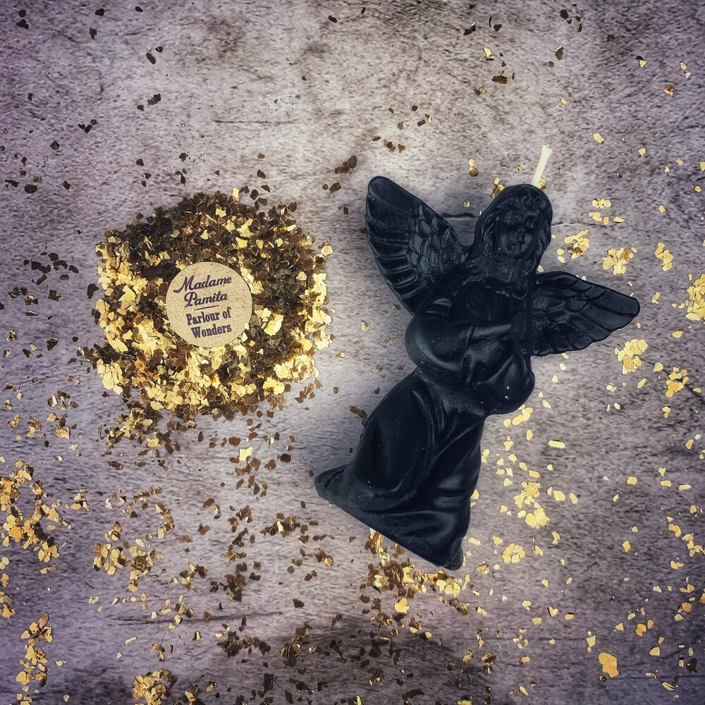 Beeswax Angel Spell Candle - Connect with Spirit Guides & Divine Blessings Magic