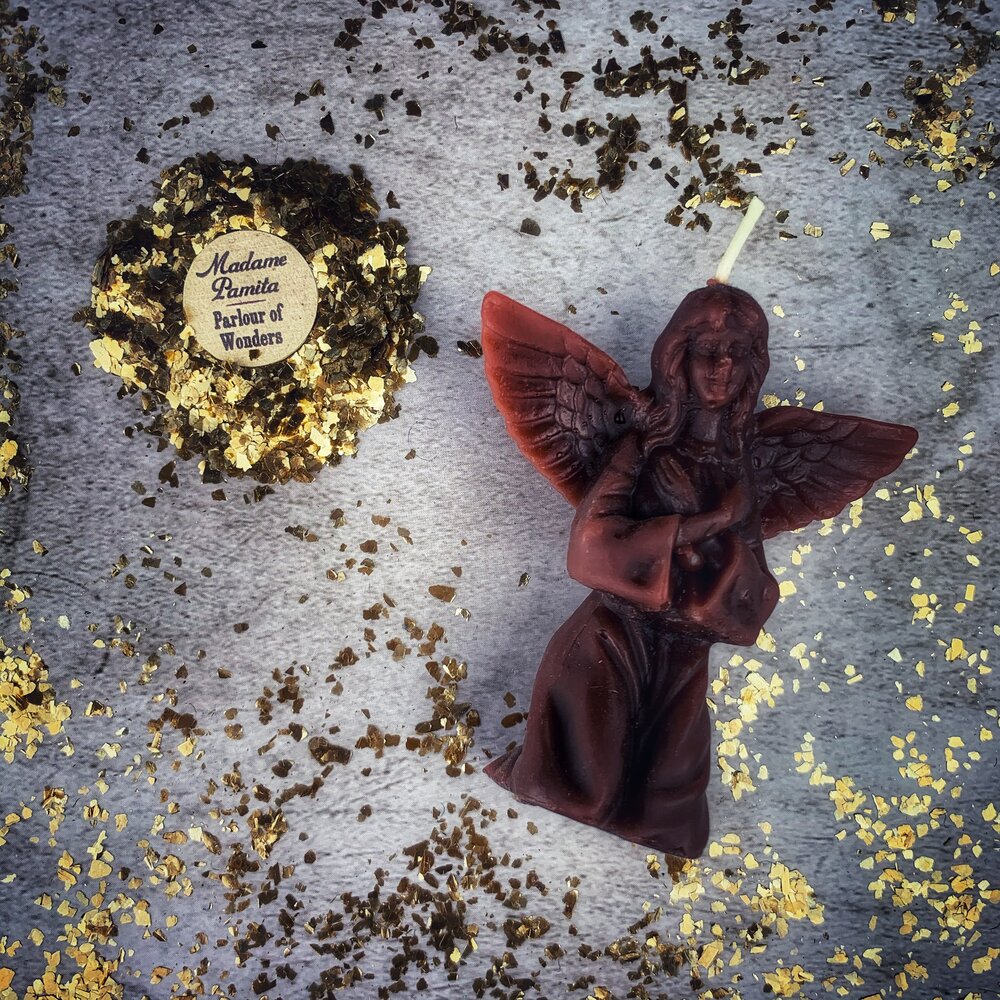 Beeswax Angel Spell Candle - Connect with Spirit Guides & Divine Blessings Magic