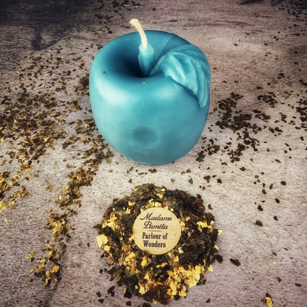 Beeswax Apple of Avalon Spell Candle - Love & Abundance Magic